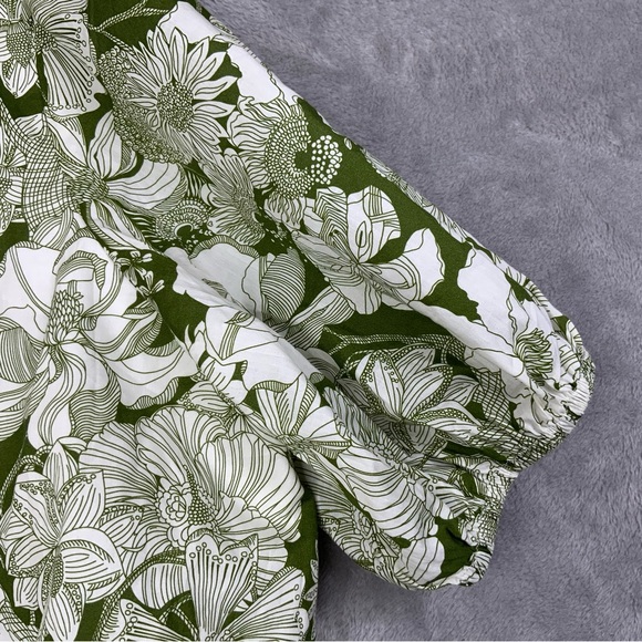 J. Crew Cutout Dress In Liberty Liner Floral Fabric Canteen Green. Size 14. - Picture 6 of 9